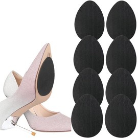 Non Slip Shoes Pads Shoe Sole Protector Adhesive Shoe Sole Protectors Shoe Grip on Bottom of Shoes High Heels Anti-Slip Shoe Grips with Adhesive Backing (Black -12PCS)