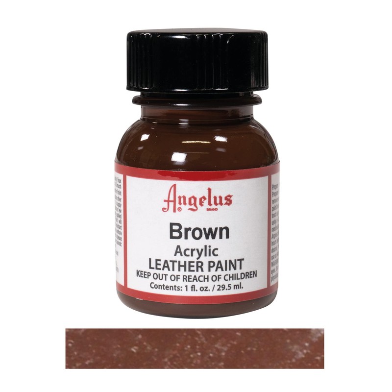 Angelus Acrylic Leather Paint, Brown, 1 oz.