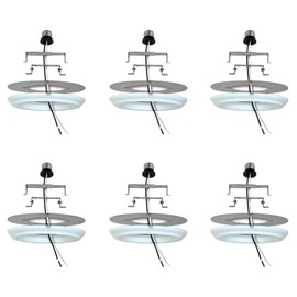 Ciata Lighting Recessed Can Light Conversion Kit to Pendant, Instant Light Conversion Kit for Light Fixtures in White Finish – 6 Pack