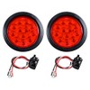 Pack (24X) RED 4" Inch Round 12 LED Stop Brake