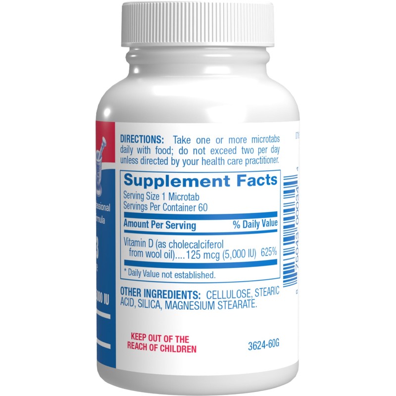 High Strength Vitamin D3 5000 IU - Clinical Formula Vitamin