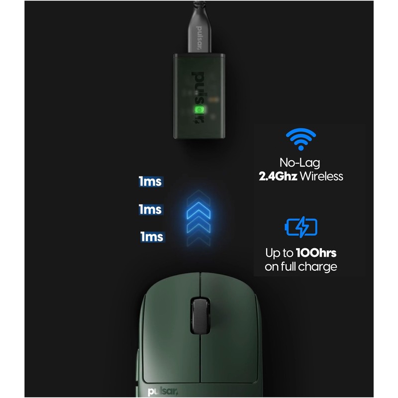 Pulsar Gaming Gears X2H mini Wireless Gaming Mouse, Founder's Edition,