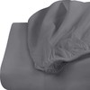 Utopia Bedding Fitted Sheet Double (2 Pack), Grey - Deep