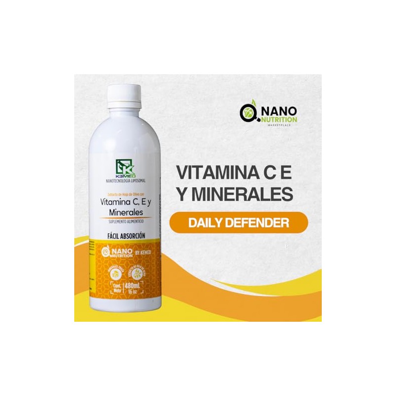 Vitamina C, Vitamina E y Minerales con Extracto de Hoja