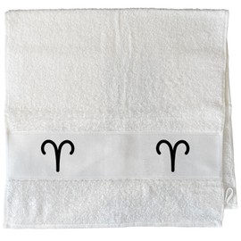 Huuraa Gäste-Handtuch Widder Sternzeichen Zeichen Geschenk 50x100cm White Baumwolle Widder Präsent
