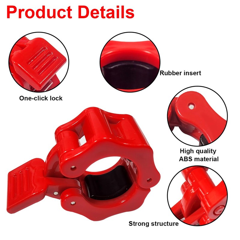 Dumbbell Clasps, 1 Pair of 5 cm Barbell Bars, Quick