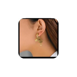 Snake Earrings For Women Punk Gothic Cute Dainty Grunge Snake Earrings For Women Snake Jewelry (gold)