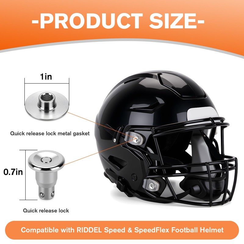 4PCS Mini Quick Release Pin for Rugby Helmet Metal Visor,