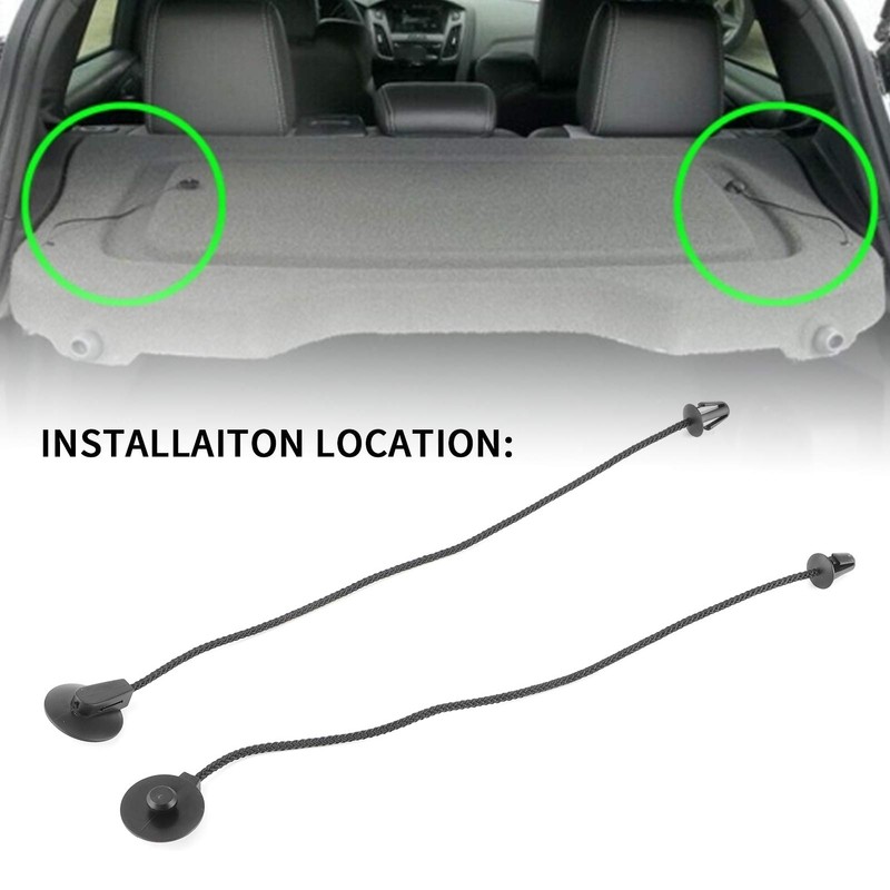 2 PCS Car Parcel Rack Fixing Strap Rope Tie Down
