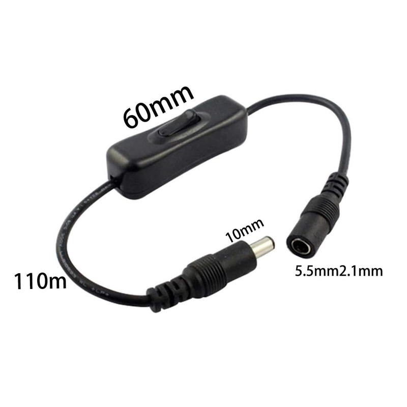 LUYING Intermediate Switch Male Splitter Cable for Security Camera LED