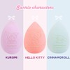 Sanrio Character Makeup Sponge with Stand Stand 3 Piece Foundation