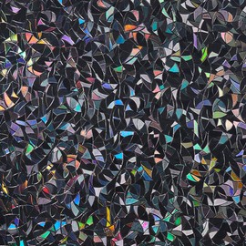 LEMON CLOUD Total Blackout Window Privacy Film Static Cling， Decorative Frosted Window Covering 100% Opaque Film Tint Darkening Removable Film for High Privacy（Blackout Half Moon 23.6 x 157.4inches）