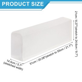 uxcell 2Pcs Stretch Armrest Covers, Polyester Soft Armchair Slipcovers Couch Recliner Arm Cover for Chair Sofa Protector, White