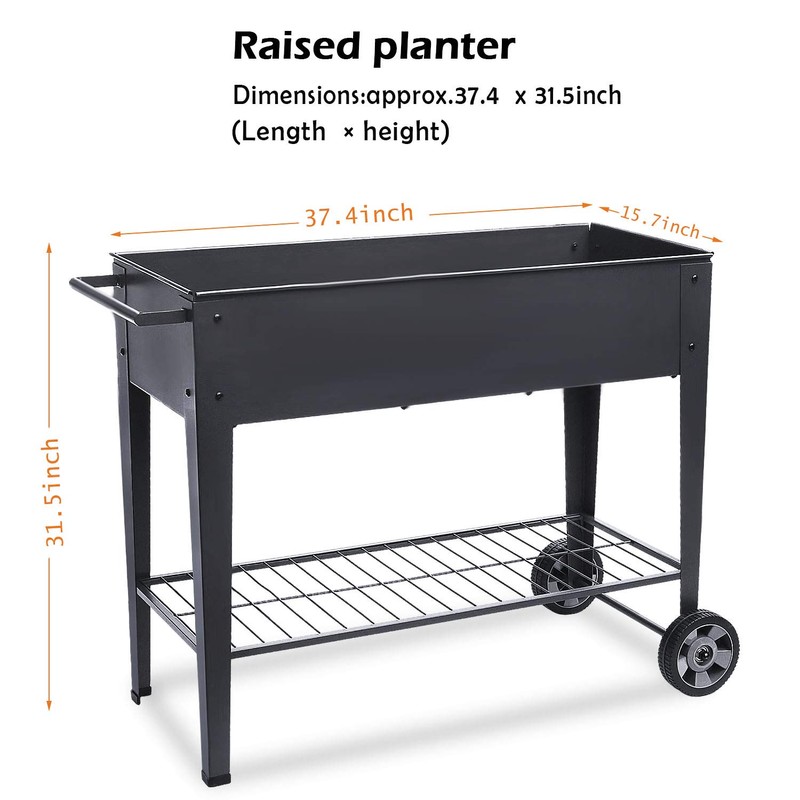 FOYUEE Raised Planter Box with Legs Outdoor Elevated Garden Bed