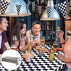 54"x108" Black and White Checkered Table Cloth Racing TableCloth Party