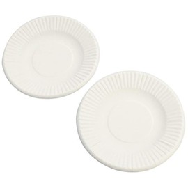 Paperware Paper Plates, 3.5 inches (9 cm), Paper Plates, 200 Sheets (100 Sheets x 2 Sets), Disposable Tableware, White T4S