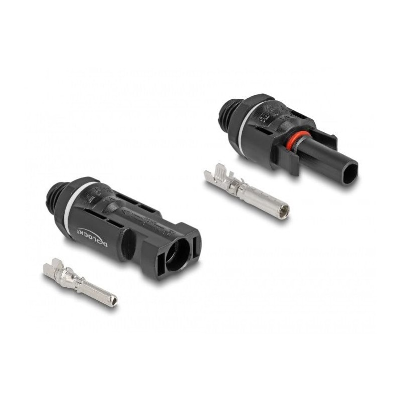 DeLOCK DL4 Solar Connectors à Crimping Male and Female Black