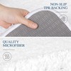 Walensee Contour Rug (20x24, White) Non Slip Bath Mat for