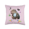 Easter Capybara Eggs Candy Rabbit Cute Throw Pillow