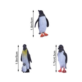 Kisangel 16pcs Penguin Figurine Realistic Ocean Animal Model Polar Arctic Animal Figure Antarctic Statue for Home Decor