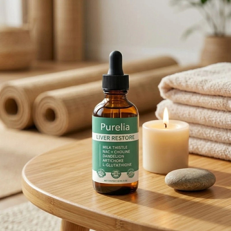Purelia Liver Restore, Complete Liver Support Supplement with Milk Thistle