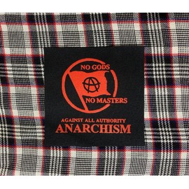Anarchism:  No Gods.. DIY Patch- Punk Crust Leftover Crack  Anti Racist Action