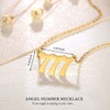 HSWYFCJY Dainty Angle Number Necklace for Women 111 222 333