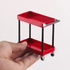 SALALIS Tool Trolley Set, Mini 2 Tier Tool Storage Cart