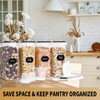 PRAKI Cereal Containers Storage Set (4L,135.2 Oz), 4PCS Airtight Food