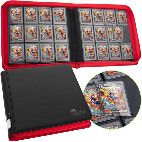 FunGuys Toploader Binder, Trading Card Binder Storage, 384 12 Pocket