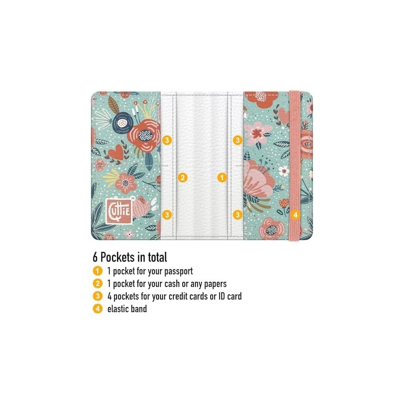 funda de pasaporte para mujeres y niños, con protección RFID,