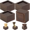 FASONLA Bed Risers (Set of 4) - Oak Solid Wood