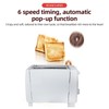 2 Slice Toaster Stainless Steel ABS Smart Toaster with 6