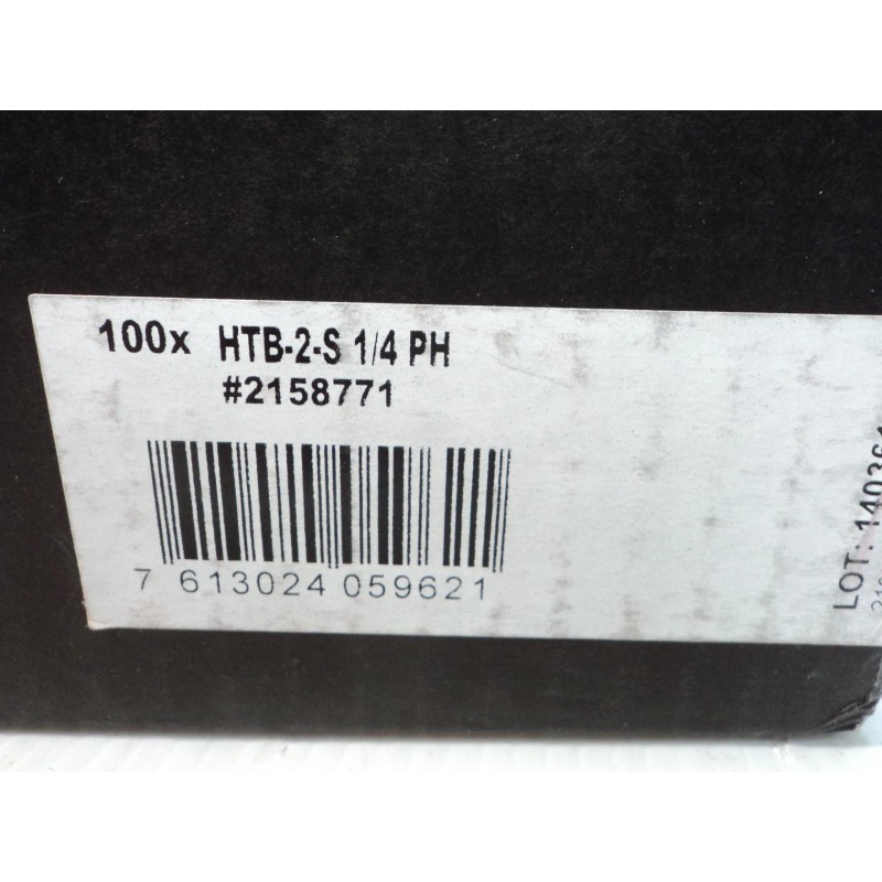 Hilti Box of 100 HILTI HTB-2-S 1/4" Toggle Bolt Drywall