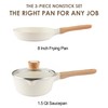 Pots and Pans Set Nonstick - YIIFEEO 3 Piece Granite