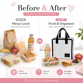 Insulated Lunch Bag for Work & Picnics – Portable Water-Resistant Cooler Tote for Daily Meals