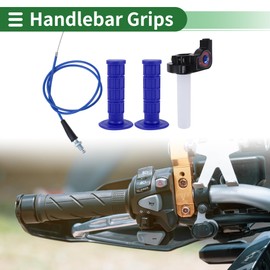 REPAIROCK 7/8" 22mm 15/16" 24mm Motorcycle Hand Grips Cover Kit Rubber Handlebar Grips for Motorcycle Scooter Bicycle ATV Deep Blue 1 Set