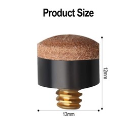 laveroar 18 Pcs Pool Cue Tips, 13 mm Brown Replacement Screw on Pool Cue, Hard Leather Snooker Cues Accessories for Pool Cues