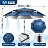 UPF 50+ Fishing Umbrella, Adjustable Tilting Outdoor Sunshade with Ventilated