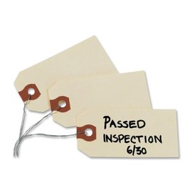 Avery Shipping Tags with Wire, 11.5 pt. Stock, 3-1/4" x 1-5/8", 1,000 Manila Hang Tags (12602)