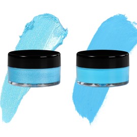 7V HOME BEAUTY Sky Blue Eyeshadow Cream, Blendable Smooth 2pcs Matte and Shimmer Sky Blue Creamy Eyeshadow