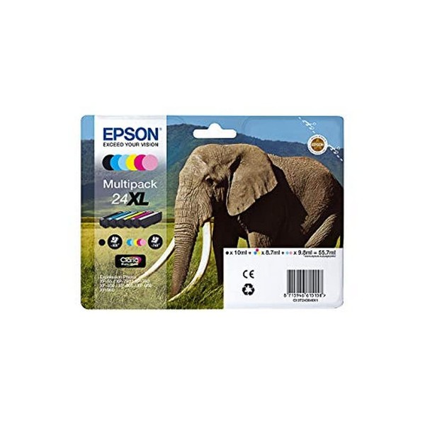 Epson C13T24384021 X-Large Inkjet Cartridge - Black/Yellow/Magenta/Cyan (Pack of 6)
