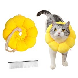 CUEMOON Cat Recovery Collar, Protective Collar for Cats, Pets, Soft, Bite Relief Collar for Dogs and Cats After Surgery