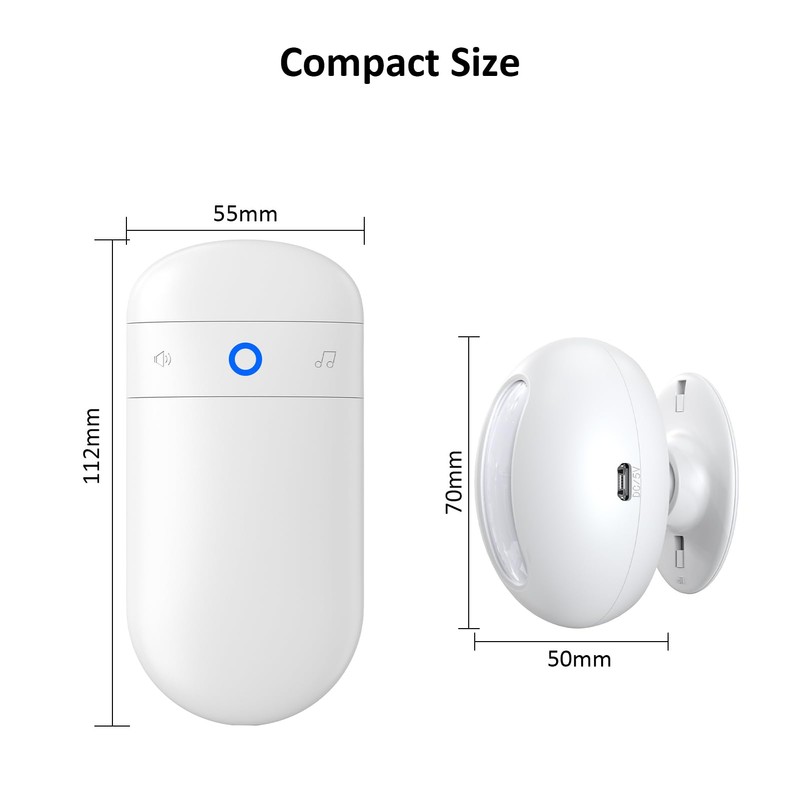Wireless Motion Sensor Doorbell -Indoor Motion Detector Alarm, Door Chime