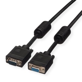 Roline 6m HD15 M-HD15 F VGA Cable with Ferrite