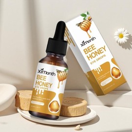 Bee Honey Eye Care Oil – Gentle Hydrating Eye Serum for Dark Circles & Puffiness, Moisturizing Eye Brightener for Men & Women, Daily Skincare