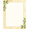 Great Papers! Falling Holly Letterhead, 25 Count, 11" x 8.5"