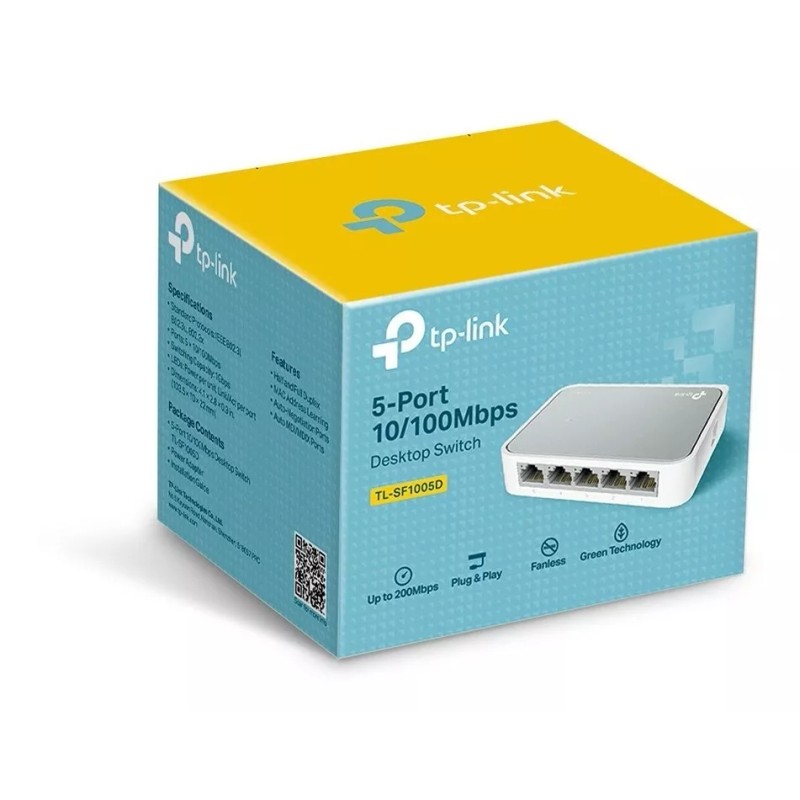 TP-Link Switch Tplink De Escritorio 5 Puertos 10/100 Mbps Tl-sf1005d