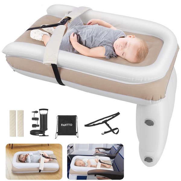 PAHTTO Inflatable Airplane Bed for Kids, Portable Toddlers Airplane Blow