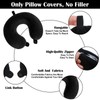 Ouligay 2 PCS U Shaped Travel Pillow Case Cover Ice